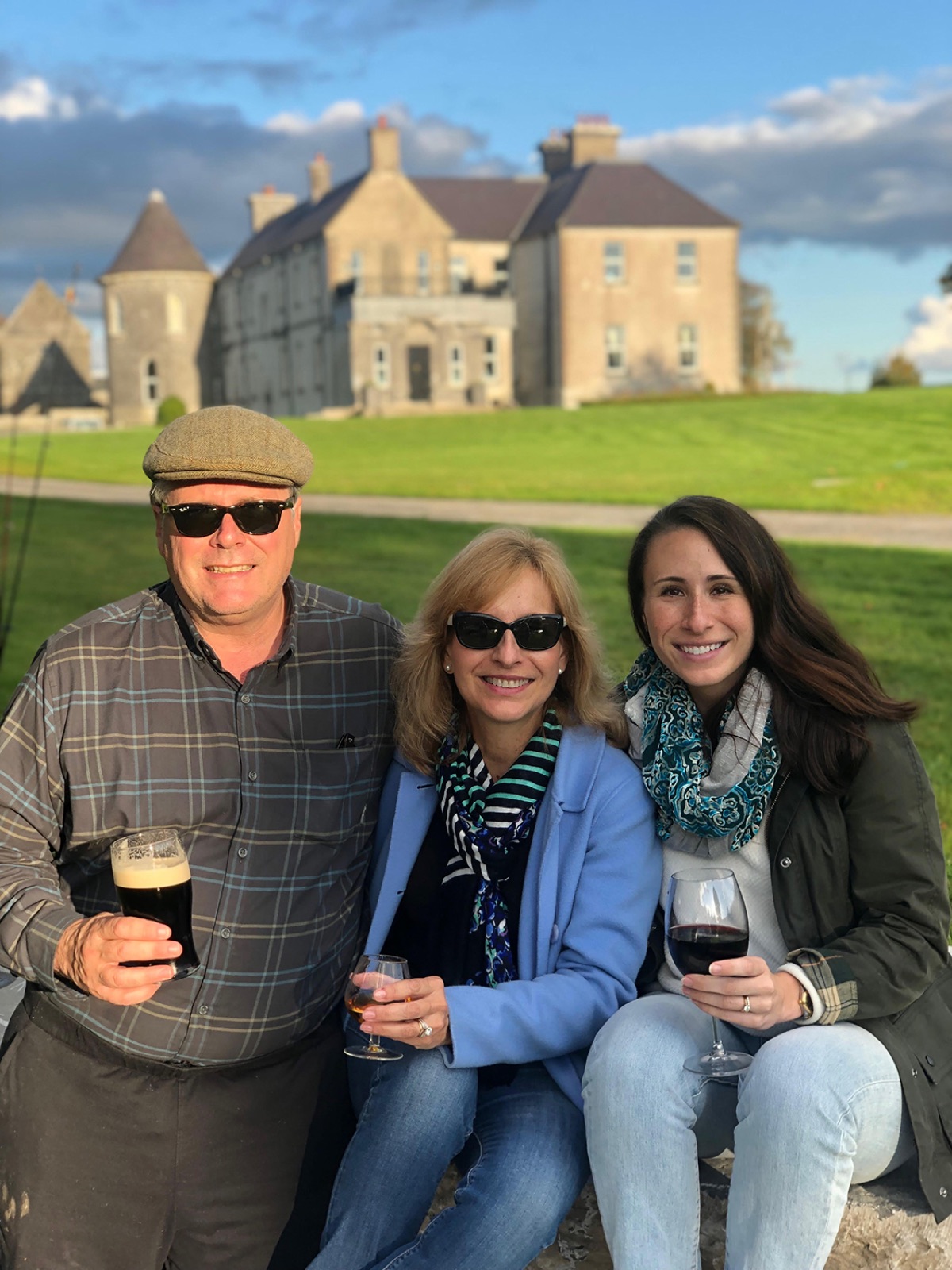 Family outside the estate